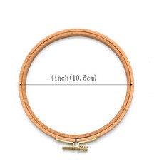 너도밤나무 원형 자수틀 크로스 자수 링 홈바느질 공예 도구, 1개, 2. 4inch