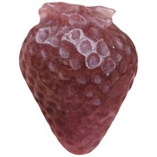 靖靖水晶礦石 草莓晶草莓水晶雕件 草莓水晶 草莓造型 魚缸裝飾, 紫紅, 1個