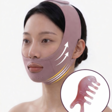 [티오티] V라인 리프팅 듀얼액션 홈키트 (밴드&괄사 세트), 1세트, 리프팅 밴드 + 돌고래빗 괄사 + 벨벳파우치