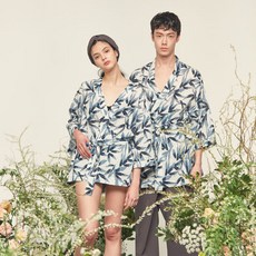 atempo 短圖案羅伯灘服禮服禮服圖案男士和女人葉