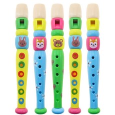 老羊樂器店 兒童彩繪直笛 6孔短笛 奧福樂器 ORFF 口哨 吹奏樂器, 1個, 隨機出貨