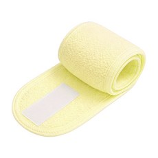 아띠꼴로 딱 붙어 세안 헤어밴드 세면 세수 찍찍이 머리띠 2개1세트, 클린노랑, 1개