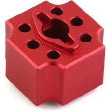 슬레지 18 금속 디퍼런셜 락 록커 스풀 RC카 오프로드 트랙 차량 부품 액세서리 업그레이드 교체용 부품검정색, 빨강