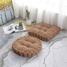 해피유통 편안한 다용도 원형 방석 사계절용 다양한 색상 가정용 사무실용, 40*40cm 9바늘-280g, 1