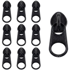 Joeunmall 5호 홈패션 지퍼고리 지퍼머리 지퍼손잡이, 10개, 5호-00검정