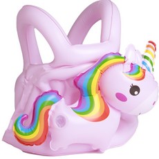 寶寶救生衣 浮力衣 兒童浮力圈 浮衣 戲水用品 兒童 游泳 充氣玩具 泳圈 玩水 -, 1個, 救生衣-彩虹馬L碼 適合6-8歲