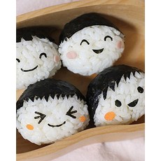 주먹밥 도시락 꾸미기 데코 동물친구 이모티콘 아트김, 1개
