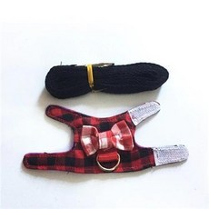 爆款下殺 用品外齣鬆鼠公主倉鼠小衣服 背帶式傢用可愛牽引繩自用寵物貂 V89L, 紅格子XS號（倉鼠專用）, 1個