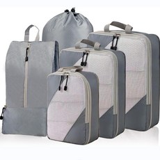 旅行壓縮收納包行李背包收納衣服收納包旅行配件可擴展包裝收納盒壓縮收納包衣物壓縮袋 旅行壓縮袋 小紅書同款抖音同款, 1個, 灰色,小號 32x24x9cm