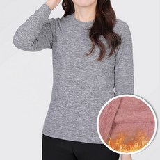 [BFL] 여성 양기모 긴팔 라운드 티셔츠_썸데이 보들보들 양면기모 스판 빅사이즈 라운드 티셔츠