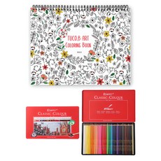DOnG-A Pms 藝術著色本 花漾春天 隨機出貨 + 喬爾喬內三角油性色鉛筆 36色