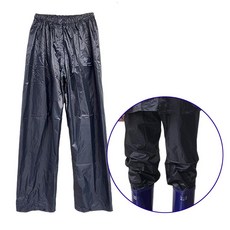가성비 남성용 비옷바지 오토바이 우의 팬츠 방수복 작업용 작업용우비, 우의 하의 남색 XL