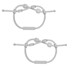 모슈아 시리얼 멀티 스트랩, 2개, 그레이, 사각타입