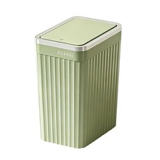 KUAHAI 가정용 원터치 휴지통 욕실 화장실 쓰레기통 10L, 녹색