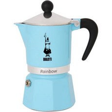 [관부가세포함] Bialetti 비알레티 Rainbow Espresso Maker 377425, Sky Blue, 3-30 x 20 x 15 cm