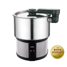 YAMASAKI 山崎 雙電壓304不鏽鋼隨行電熱鍋 SK-110AB 1.0L