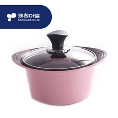키친아트 본 세라믹 양수냄비, 20cm, 핑크, 1개