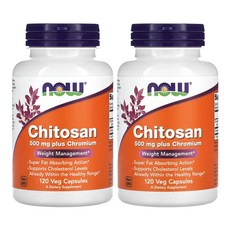 나우푸드 키토산 플러스 크로뮴 500mg 120베지캡슐, 120정, 2개