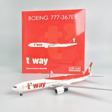 비행기모형 스카이월드 피닉스 티웨이항공 T'way Air B777-367/ER HL8706 [1/400], 1개