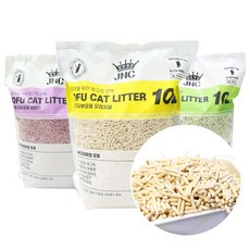 JNC 응고형 두부모래 10L 고양이 화장실 배변모래, 라벤더, 1개