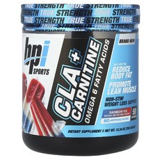 BPI스포츠 공액리놀레산 CLA 카르니틴 지방 연소 헬스보충제 레인보우 아이스맛 350g, 1개