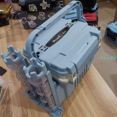 台灣出貨 新款路亞釣箱帶EVA掛餌板競技海釣磯釣雙層可坐加厚便攜式收納箱, 橙色,小號裸箱加2個立竿器送杯架, 1個