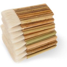 8팩 하크 브러시 수채화용 아트 페인트 블렌더 양모 도자기용 대나무 손잡이 페인팅 세척 먼지 제거 세라믹 및 도자기, 8팩 하크 브러시 수채화용 아트 페인트 블렌더 양모 도