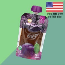 해피 패밀리 오가닉 베이비 이유식 1단계 자두 3.5온스 99g Happy Family Organics Baby Organic Food Stage 1 Prunes 3.5oz, 해피 패밀리 오가닉 베이비 이유식 1단계 자두 3.5온
