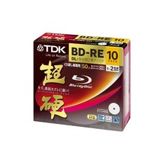 TDK 녹화용 블루레이 디스크 초경 시리즈 BD-RE DL 50GB 1-2배속 화이트 와이드 프린터블 10매 팩 5mm 슬림 케이스 BEV50HCPWA10A, 1개, 상세페이지 참조
