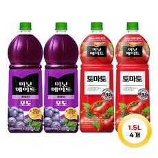 미닛메이드 포도 + 토마토 각 2개씩 총 4개, 1.5L