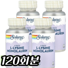 솔라레이 L-리신 모놀로린 베지테리안 캡슐, 1개, 120회분
