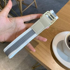 編織帆布腰帶 女 夏季 免打孔 裝飾配牛仔褲 軍訓褲帶 時尚百搭 男皮帶