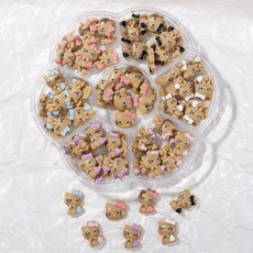 Chaojibao 1개 네일 참 귀여워 크다 네일 스톤 3D 레진 참 핸드메이드 패션 각종 키트 네일 디자인 용품 DIY 공예 액세서리 네일 아트 장식 용품 (D컬러드)