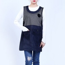 아리유통 얇고가벼운 앞뒤망사 원피스 여성 앞치마, 1개, 아리유통 블랙