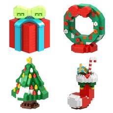 [알꿀밤-나노블럭-크리스마스] B크리스마스 4종 세트, 1개