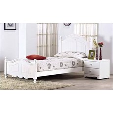 COTTAGE瑪莎白色床頭櫃，簡約風格，臥室收納必備，方便實用, 1個