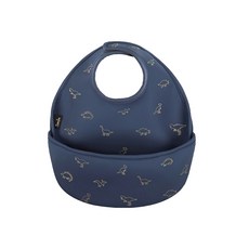 小獅王辛巴 好吃防水圍兜 | 多款可選, 恐龍樂團｜藍色, 1個, 1個裝