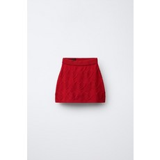 ZARA 자라 하트 니트 스커트 - 레드 ZOF586 QKM582