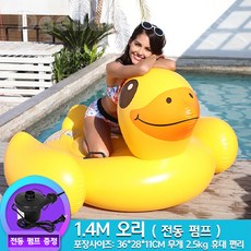 대박 인텍스 대형튜브 물놀이 플라밍고 수영장, 오리튜브+전동펌프, 1개