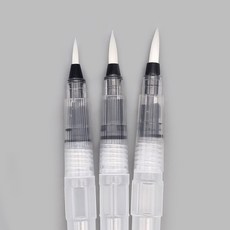 더이안 워터브러쉬 3종세트 물붓 수채화 캘리그라피 워터붓 붓펜, 1세트