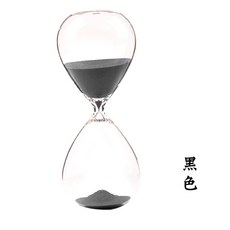 玻璃沙漏計時器 創意家居擺件, 黑色