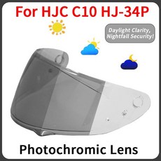 C10 용 오토바이 헬멧 바이저 교체 Anti 바람 UV 액세서리 Scratch 방진 방패, p chro c smoke