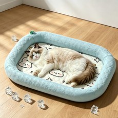 반려동물 사계절 쿨매트 여름에도 시원한 강아지 고양이 쿠션 매트, 1개, 스카이블루