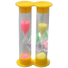 雙色雙管教學用沙漏, 黃色