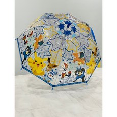日本寶可夢兒童透明雨傘，自動開收，55cm傘面，彎把手設計，兒童雨具
