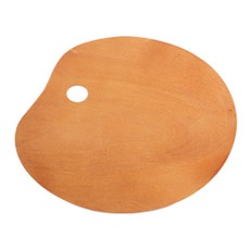 미술용 코팅 우드 팔레트 원형 5mm 유화 아크릴 물감 - 50x40cm