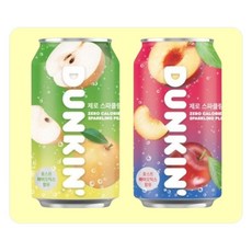 던킨 제로 스파클링 탄산음료 350ml 자두12개 + 배12개 24개, 24개입