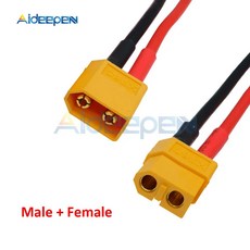XT60 암수 커넥터 하우징 0cm 실리콘 와이어 4AWG XT 60 플러그, XT60 암수 세트 4AWG 실리콘 와이어