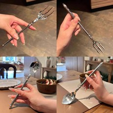316不銹鋼主餐叉, 1個, 高顔值:西式316 主餐勺:主餐叉 組閤