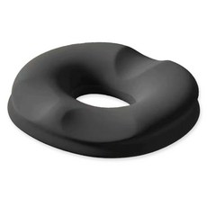 마벨인홈 장시간 착석용 꼬리뼈 보호 엉덩이 도넛형 쿠션 사무실 의자방석, 1개, 블랙